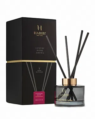 Habibi Ny Luxury Reed Diffuser - Evening Rose 3.4 Oz. In Black