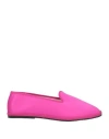 Habille Habillé Woman Loafers Fuchsia Size 8 Textile Fibers In Pink