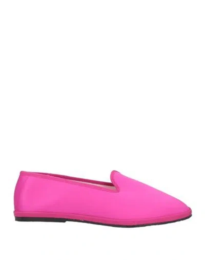 Habille Habillé Woman Loafers Fuchsia Size 7 Textile Fibers In Pink