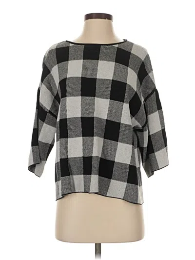 Pre-owned Habitat 3/4 Sleeve Blouse In Gray