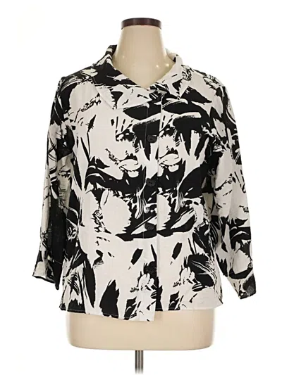 Pre-owned Habitat 3/4 Sleeve Blouse In Ivory