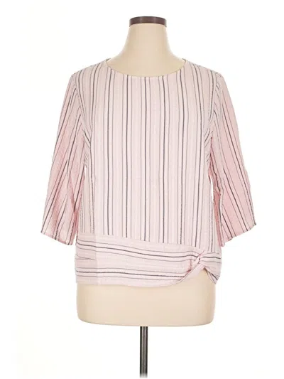 Pre-owned Habitat 3/4 Sleeve Blouse In Pink