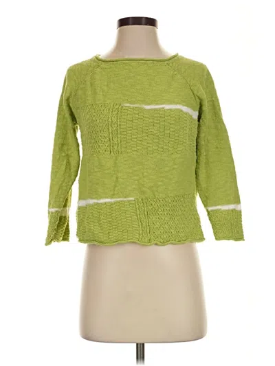 Pre-owned Habitat 3/4 Sleeve T-shirt In Green