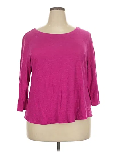 Pre-owned Habitat 3/4 Sleeve T-shirt In Pink