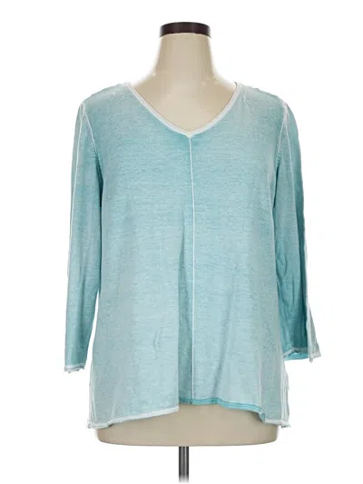 Pre-owned Habitat 3/4 Sleeve T-shirt In Teal