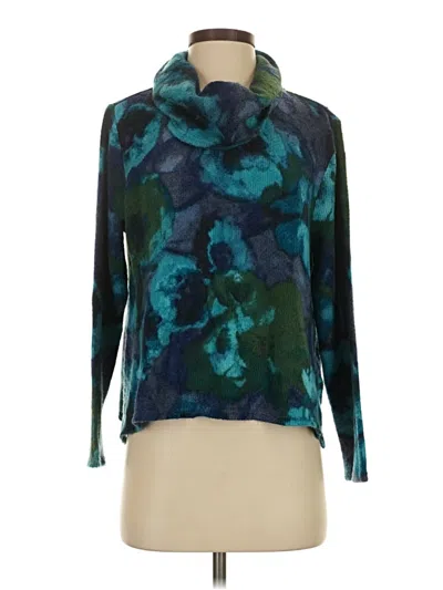 Pre-owned Habitat 3/4 Sleeve Turtleneck In Teal