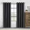 Habitat Abstract Grommet Top Light-filtering Single Curtain Panel In Black
