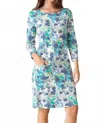 Habitat All Day Dress In Indigo Summer Floral In Multi