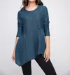 Habitat Arty Stripe Asymmetrical Tunic In Blue In Blue