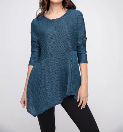 Habitat Arty Stripe Asymmetrical Tunic In Blue