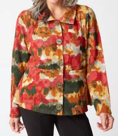 Habitat Aspen Knit Highland Jacket In Ruby In Multi