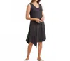 Habitat Asymmetric Tank Dress In Black In Black