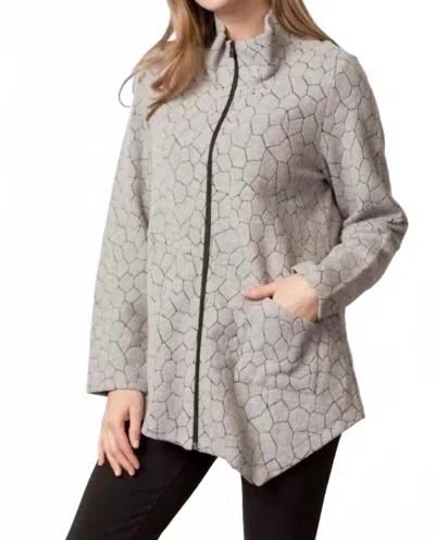 Habitat Asymmetrical Cobblestone Zip Up Jacket In Gray