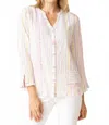 Habitat Baja Weave Carmel Top In Multicolored In White