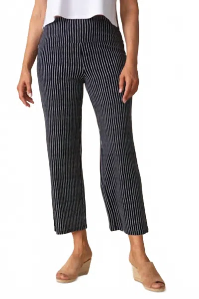 Habitat Bamboo Stripe Flood Pants In Black/white