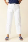 Habitat Barrel Leg Jeans In Oatmeal In White