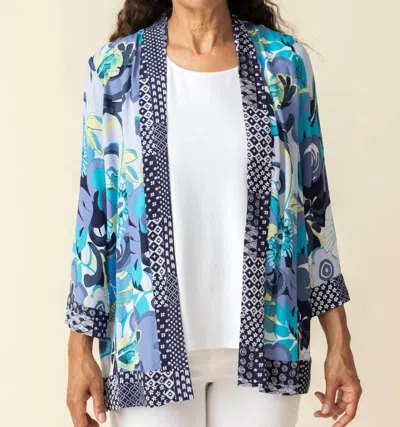 Habitat Beach Mix Kimono In Indigo In Blue