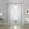Habitat Boucle Grommet Top Sheer Single Curtain Panel In White