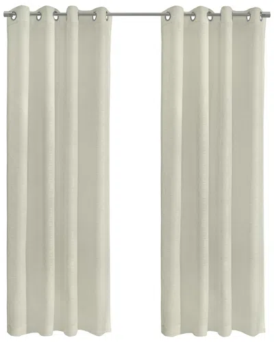 Habitat Boucle Sheer Grommet 52x63 Curtain Panel In White