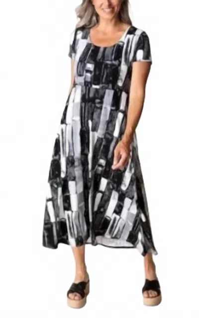 Habitat Brush Stroke Swing Dress In Black