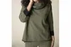 Habitat Buttery Knit Cowl Pullover In Olive In Green