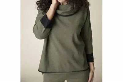Habitat Buttery Knit Cowl Pullover In Olive In Green