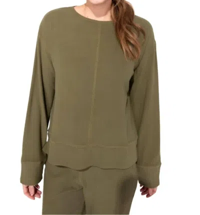 Habitat Buttery Rib Knit Pullover In Olive In Green