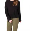 Habitat Buttery Rib Knit Pullover Sweater In Black In Black