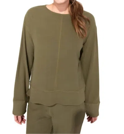 Habitat Buttery Rib Knit Pullover Sweater In Olive In Green