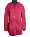 Habitat Button Up Hooded Top In Garnet In Multi