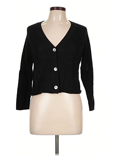 Pre-owned Habitat Cardigan Sweater In Black