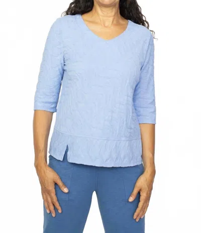 Habitat Cascade Cotton Elbow Sleeve Tee In Cornflower In Blue