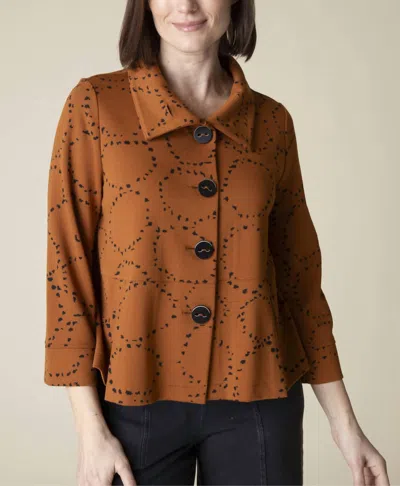 Habitat Circle Knit Retro Jacket In Ginger In Multi