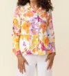 Habitat Crinkle Cotton Sunflower Flounce Jacket In Multi In Animal Print