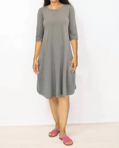 Habitat Combed Cotton Artist Dress In Gull In Gray