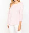 Habitat Long Sleeve Ruched Sleeve Top In Peony In Pink