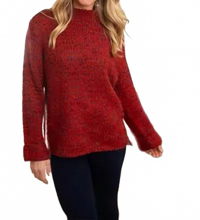 HABITAT CONFETTI FUNNEL NECK SWEATER IN APPLE