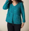 Habitat Confetti Yarn Funnel Pullover In Green In Green