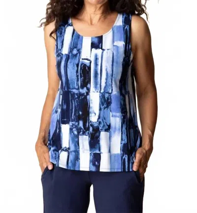 Habitat Core Travel Brush Stroke Easy Tank Top In Blue