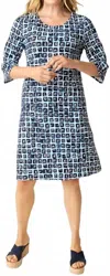 Habitat Core Travel Cubism City Dress In Navy In Blue