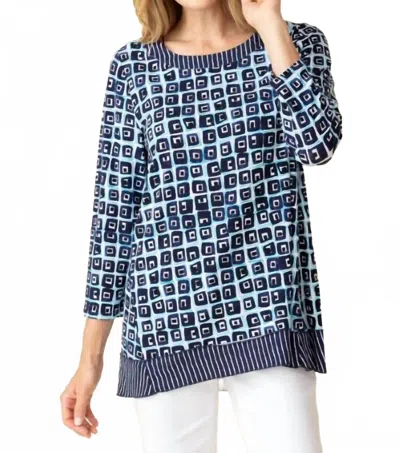 Habitat Core Travel Mix Pleat Back Tunic Top In Navy In Blue