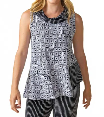 Habitat Core Travel Mixed Cowl Neck Top In Black