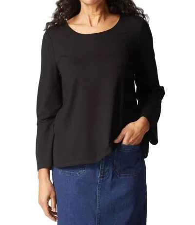 Habitat Core Travel Pleated Sleeve Tee In Black