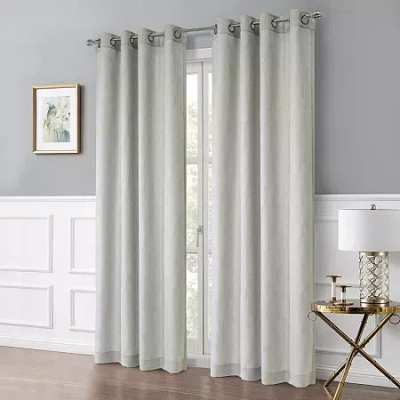 Habitat Corsica Grommet Top Light-filtering Single Curtain Panel In Gray