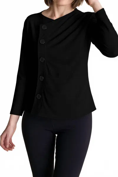 Habitat Cotton Knit Ruched Pullover In Black