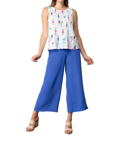 Habitat Cotton Pebble Boat Neck Tank Top In Cocktail In White