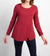 Habitat Cotton Pebble Pocket Tunic In Cranberry