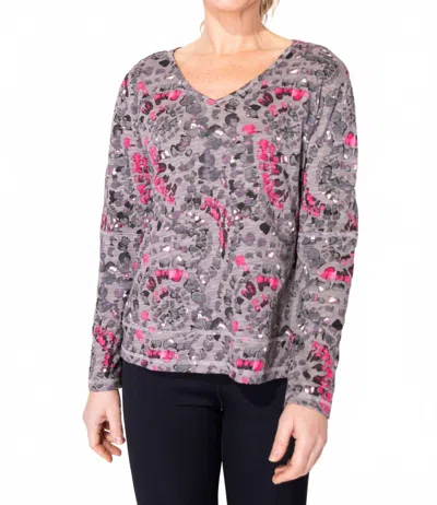 Habitat Cotton Slub Kaleidescope High Lo Tee In Multi