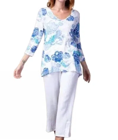 Habitat Cotton V-neck Tunic In Denim In Multi