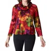 Habitat Cowl Neck Top In Apple In Multi